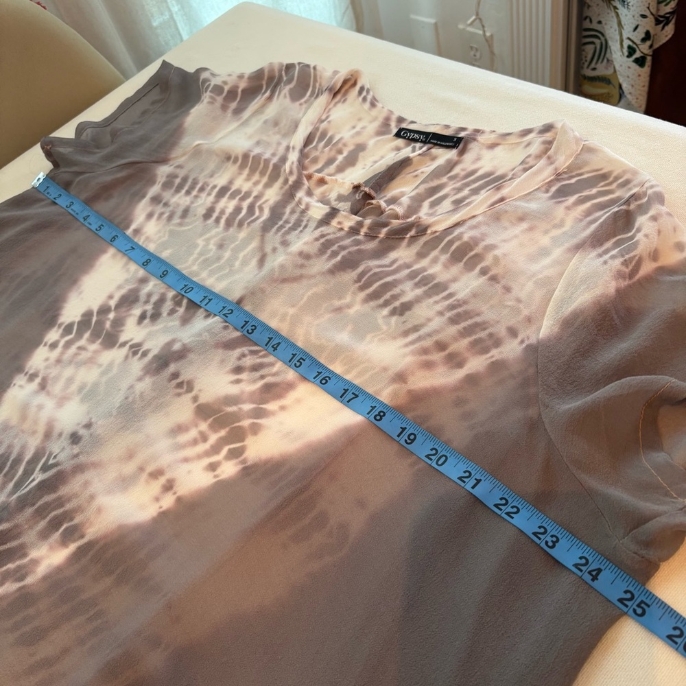 GYPSY 05 Made in Hollywood Silk Oversized Long Tie Dye Top! Gorgeous Bohemian. - Picture 11 of 14